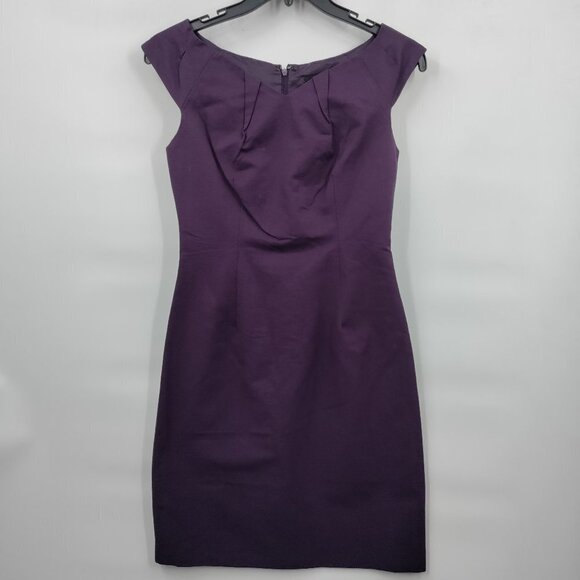Mossimo Cotton Textured V Neck Cap Sleeve Mini Dress Size 4 Women Purple - Picture 1 of 12
